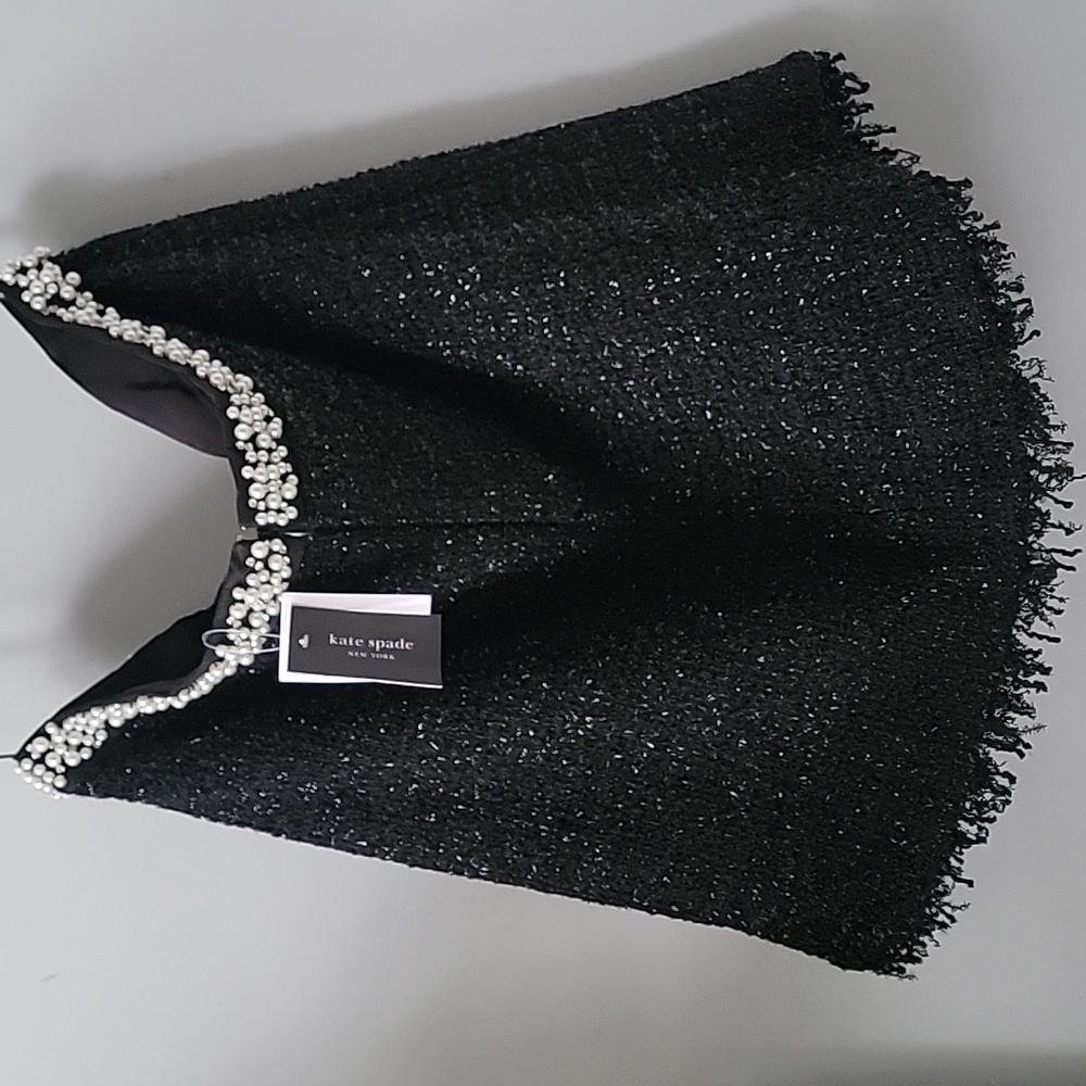 Kate Spade Black Sequin Skirt Pearl